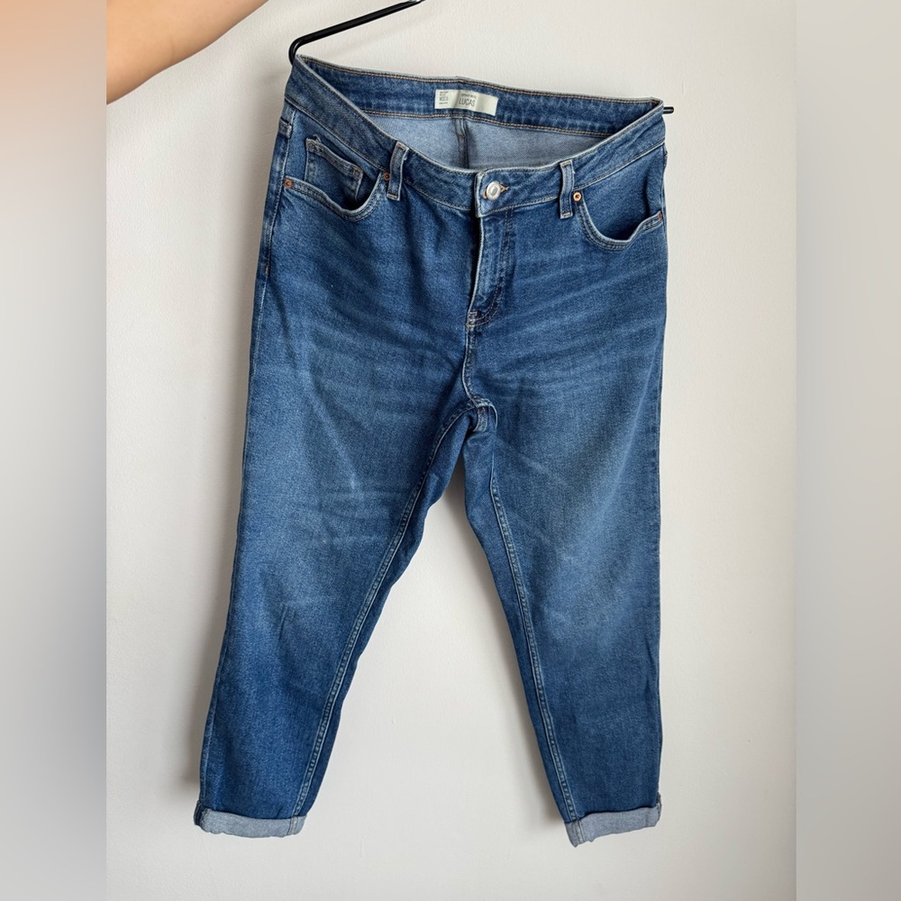 Topshop Mom Fit Jeans Cuffed Bottoms